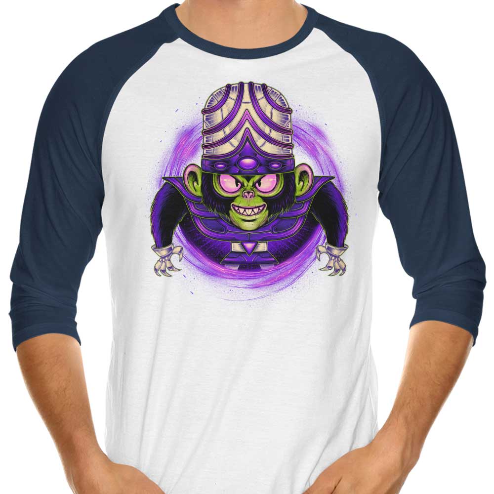 Glitchygorilla's Stylish 3/4 Sleeve Raglan One Bad Monkey T-Shirt