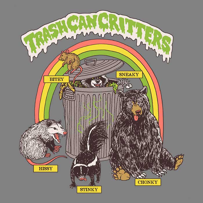 Hillary White's Trash Can Critters Comfortable Unisex and Women's Tank Tops