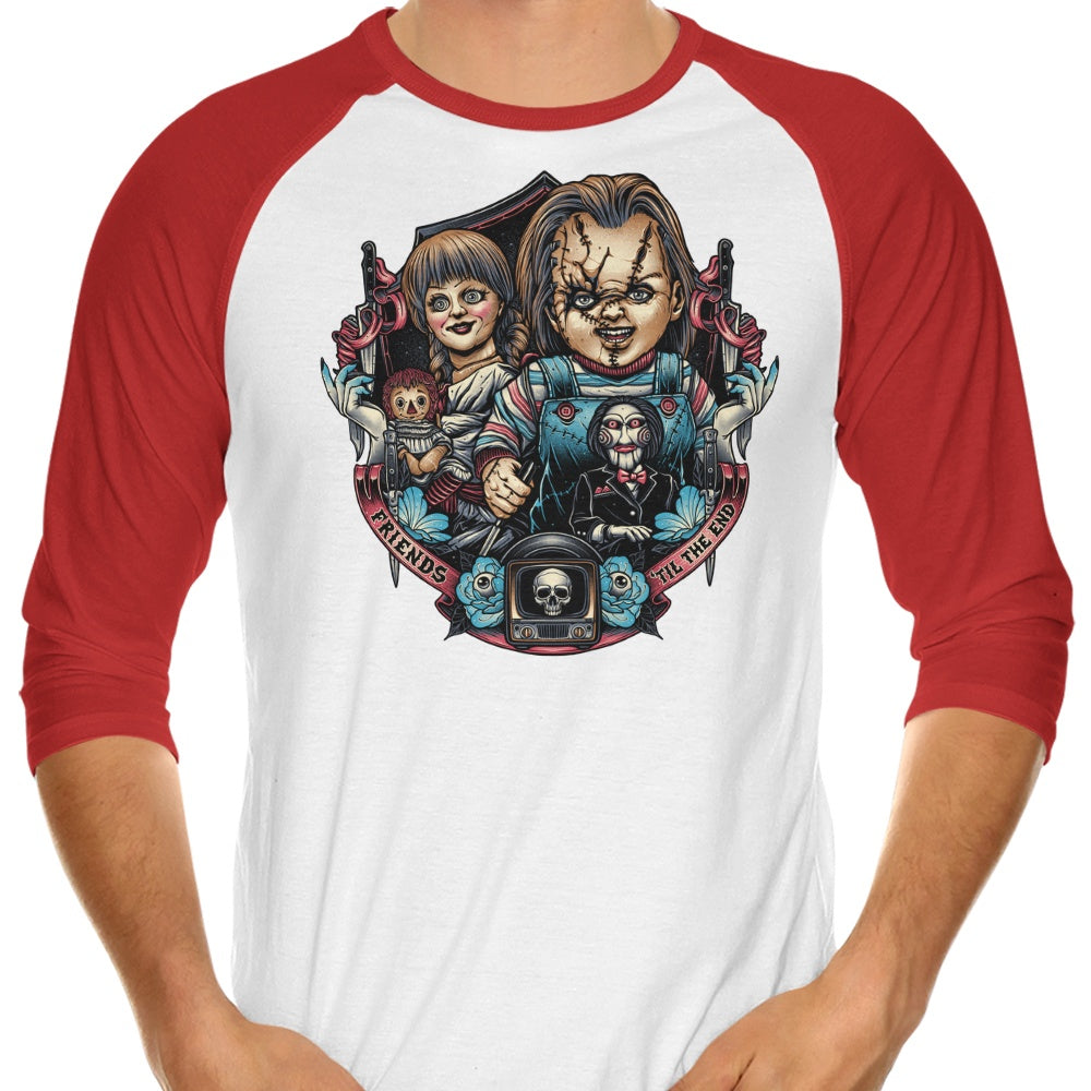 Forever Friends 3/4 Sleeve Raglan T-Shirt by Glitchygorilla