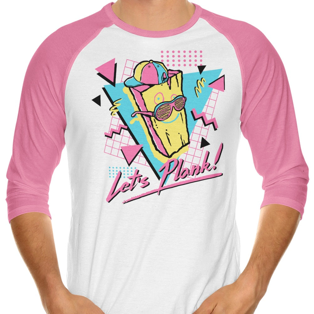 Let's Do Planking - Three - Quarter Sleeve Raglan Style T - Shirt for All Sizes