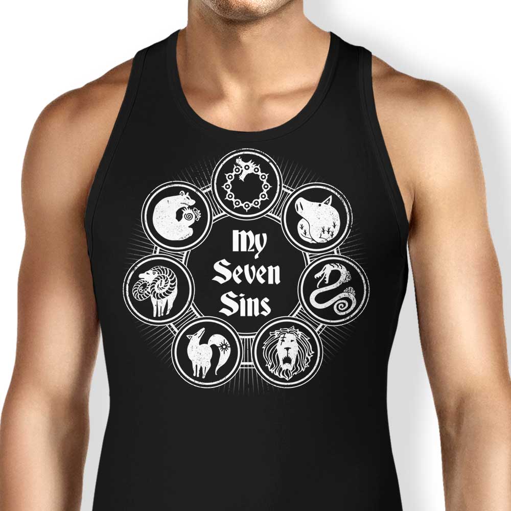 Typhoonic Art's My Seven Sins Men's and Women's Stylish Tank Tops