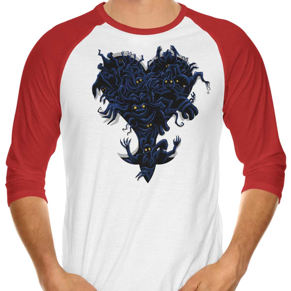 Stylish 3/4 Sleeve Raglan Heartless T-Shirt