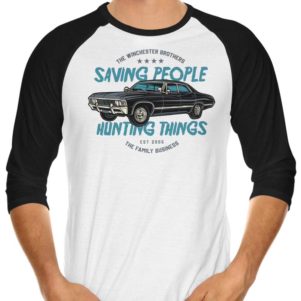 The Family Car - Three - Quarter Sleeve Raglan Style T - Shirt for Everyday Wear