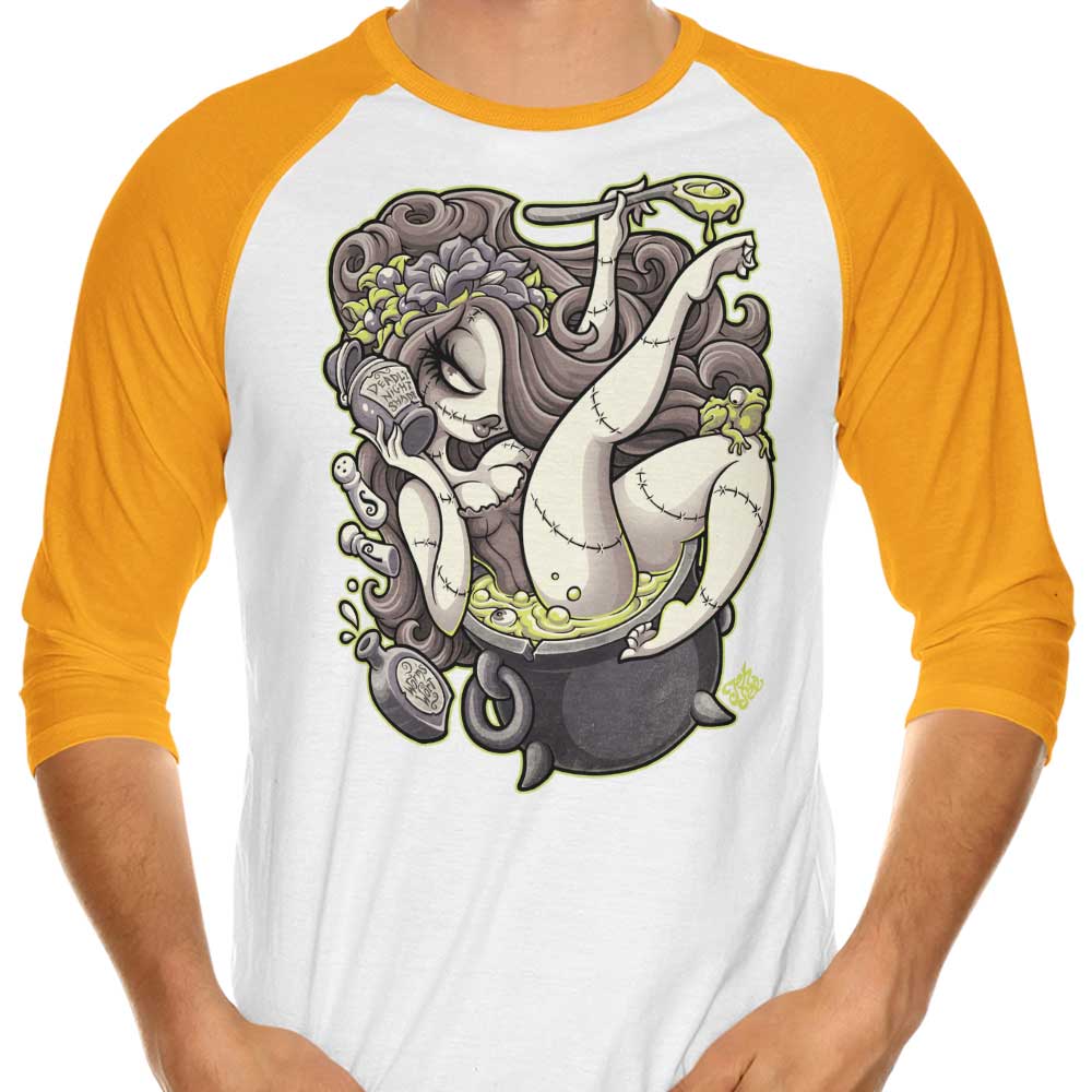 Deadly Nightshade Style Three - Quarter Sleeve Raglan Men's or Women's T - Shirt