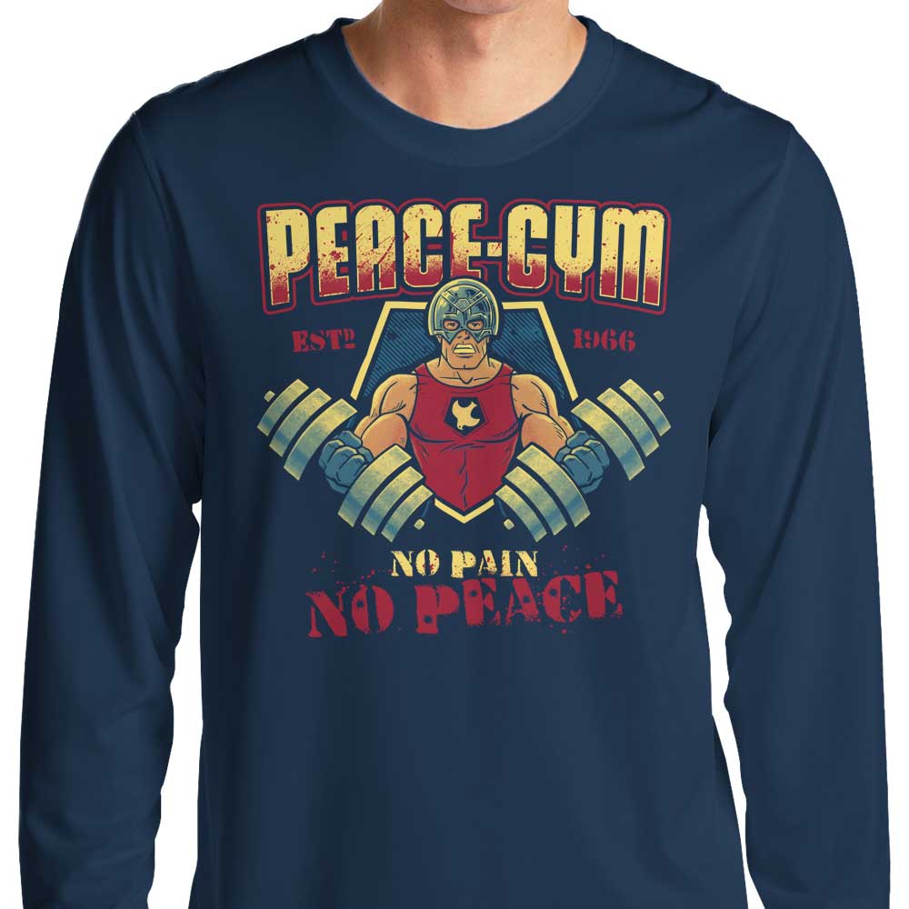 Peace Gym Men's and Women's Long Sleeve Crewneck T - Shirt for Fitness Enthusiasts