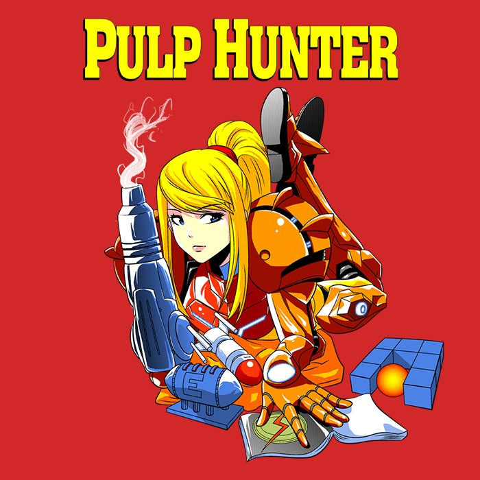 Pulp Hunter 3/4 Sleeve Raglan Style Men's T-Shirt by Coinbox Tees