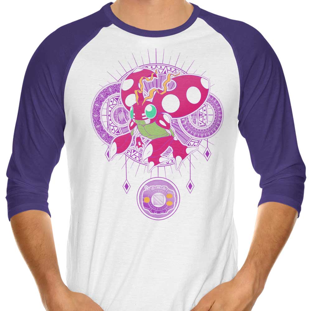 Knowledge Crest 3/4 Sleeve Raglan Style T-Shirt for Fashion Lovers