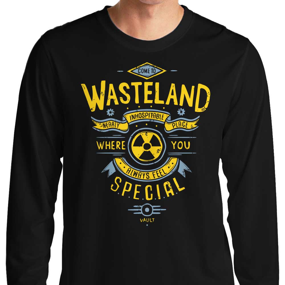 Typhoonic Art's Invitation to the Wasteland - Stylish Long Sleeve Crewneck T-Shirt
