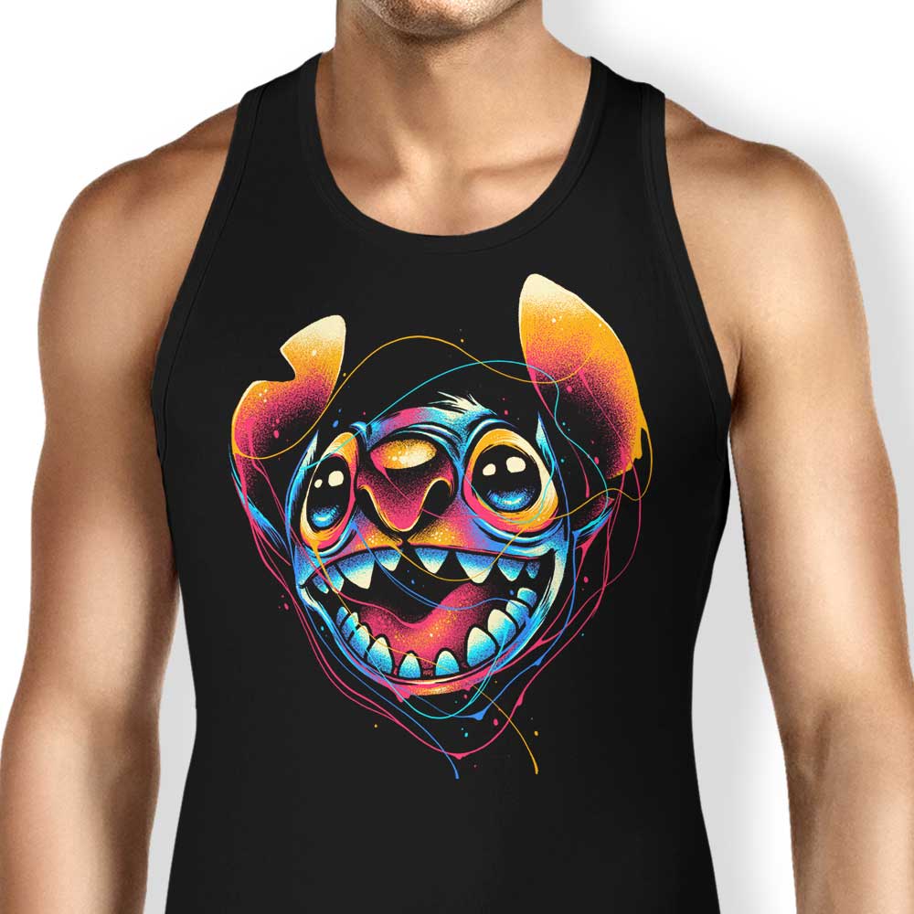 Colorful Glitchygorilla Men's and Women's Unisex Comfortable Tank Top