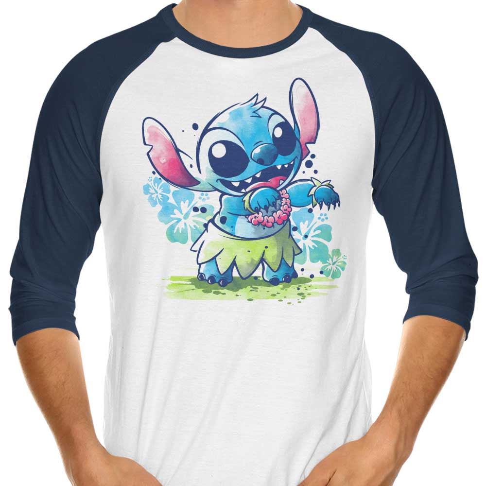 3/4 Sleeve Raglan T-Shirt for Hula Dance Exploration