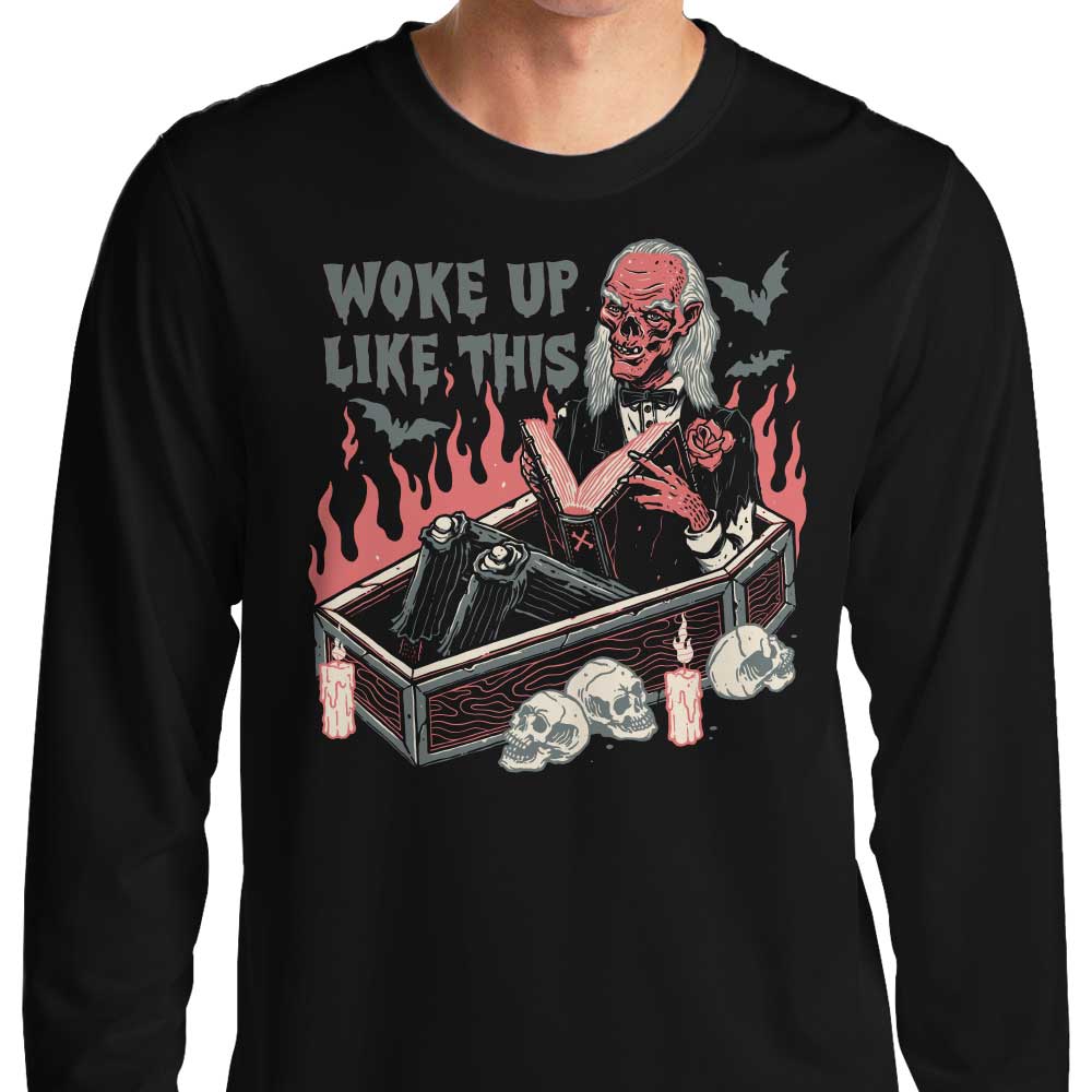 Stylish Long Sleeve 'Woke Up Like This' T - Shirt from Momma Gorilla
