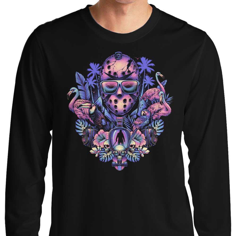 Tropical Camper Long Sleeve Crewneck T-Shirt for Comfortable Wear
