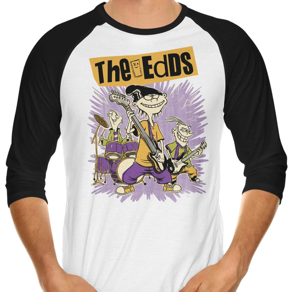 Stylish Cartoon Rock Band Themed 3/4 Sleeve Raglan Casual T-Shirt for Music Lovers
