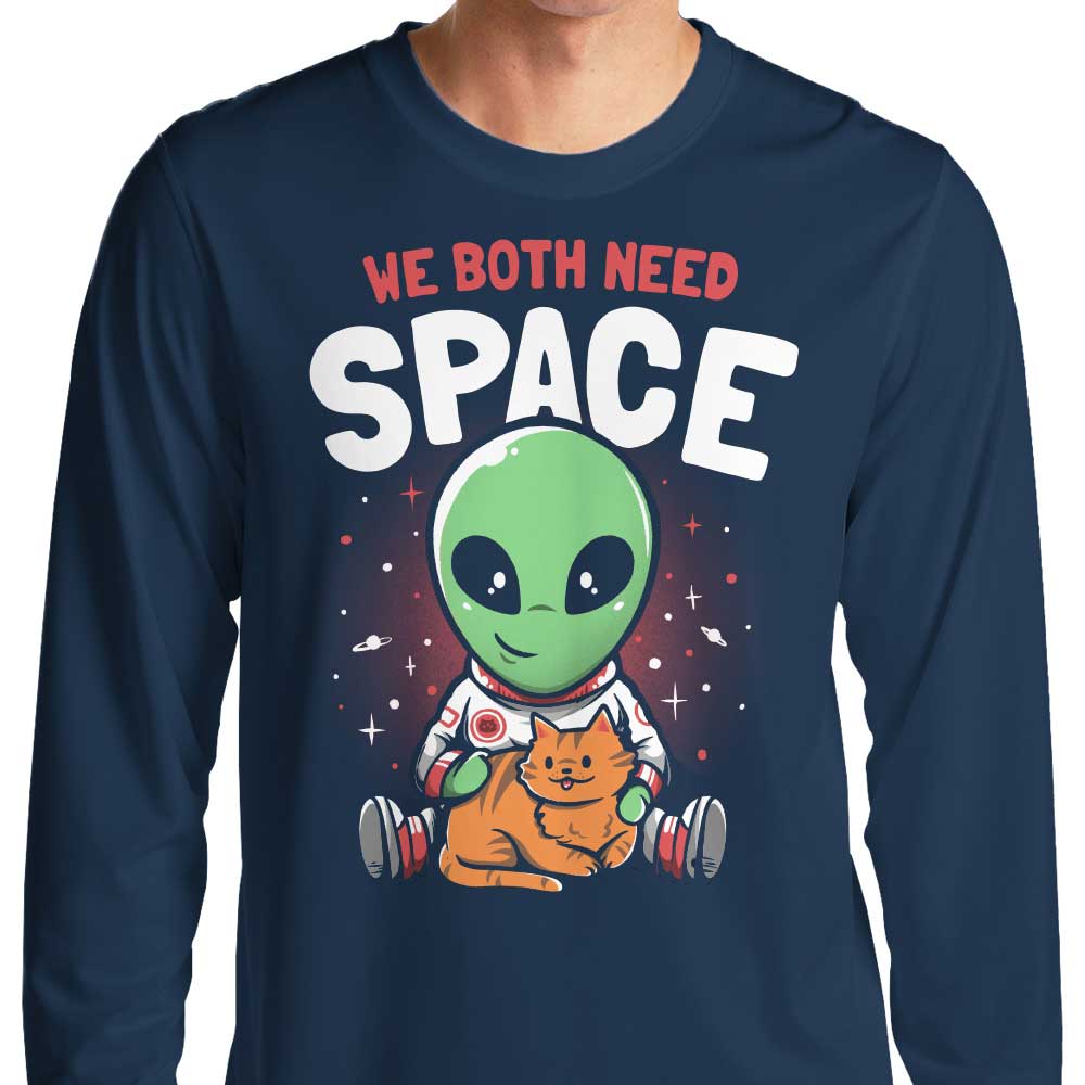Edu.ely's Comfortable Long Sleeve 'We Both Need Space' T-Shirt