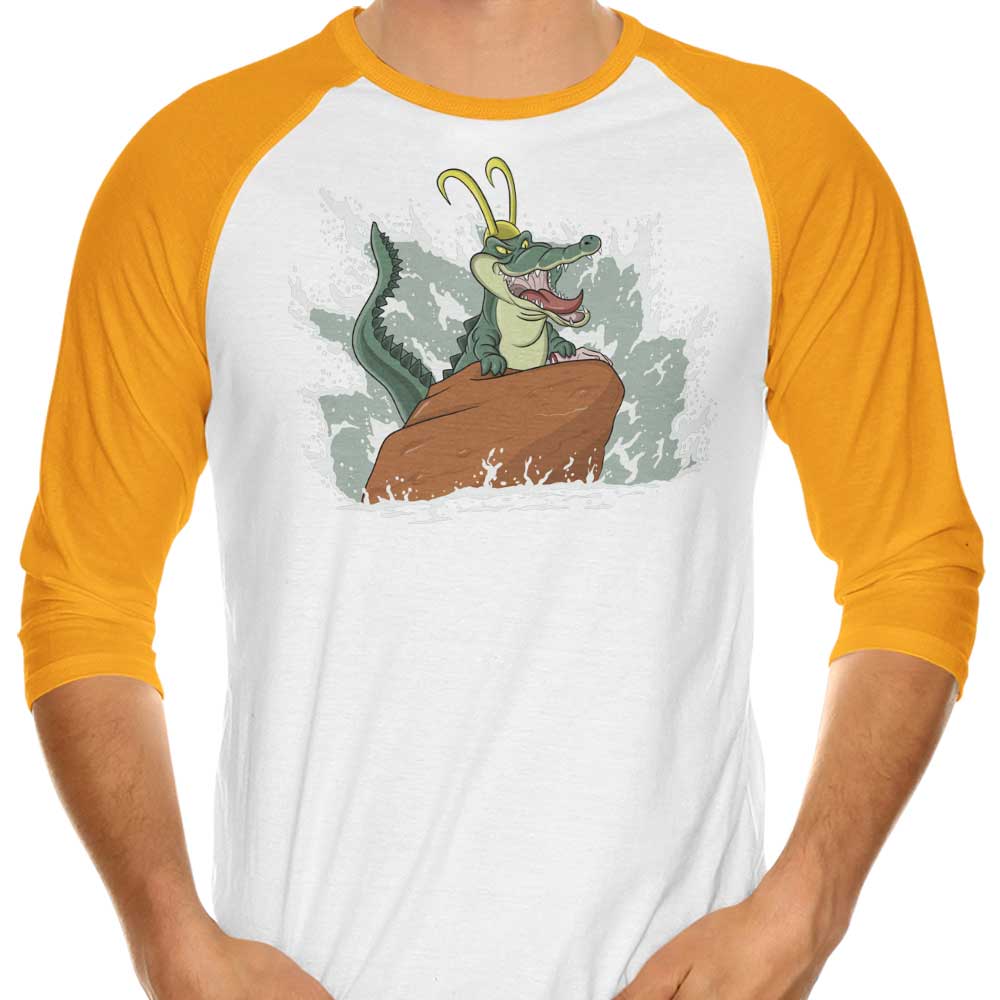 MarianoSan's The Little Alligator 3/4 Sleeve Raglan Casual T-Shirt