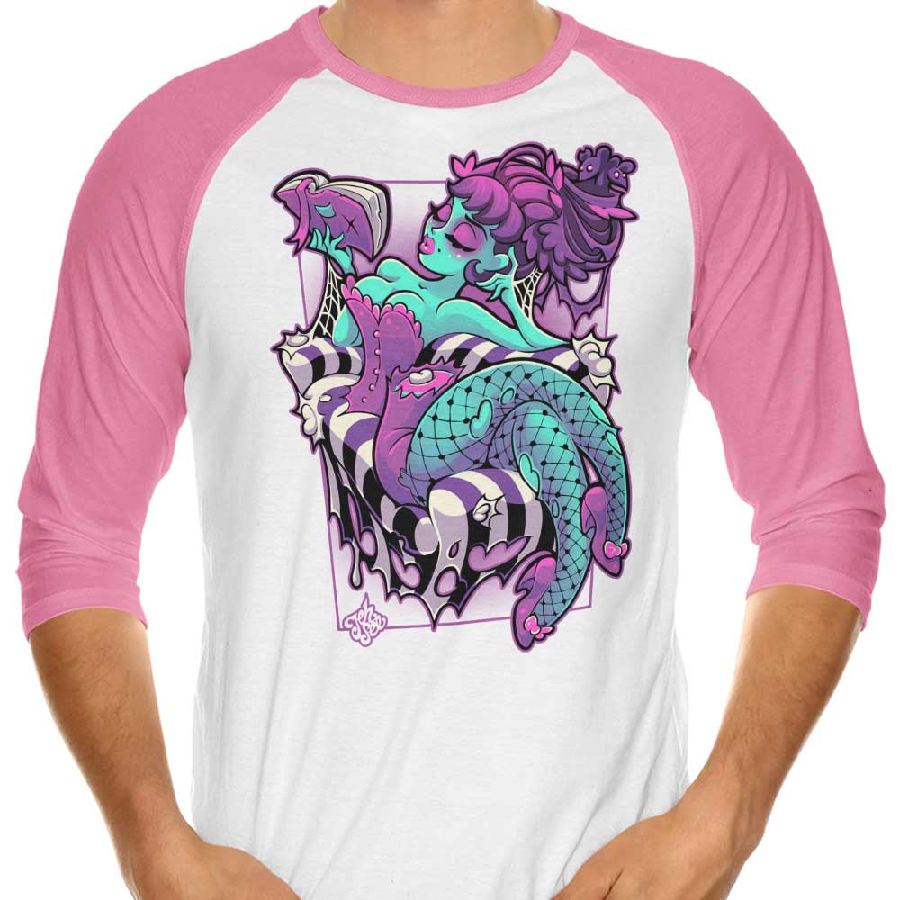 Jehsee's Stylish 3/4 Sleeve Raglan T-Shirt - Half Dead Design