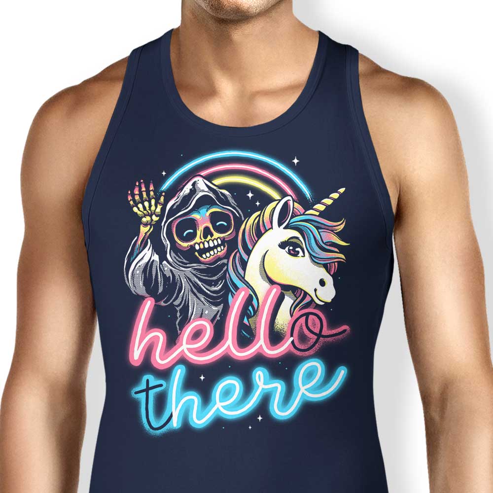 Glitchygorilla Comfortable and Lightweight 'Hello There' Tank Tops for Men and Women