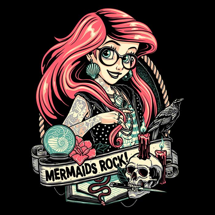 Mermaid's Rock Three - Quarter Sleeve Raglan Style T - Shirt for Casual Wear