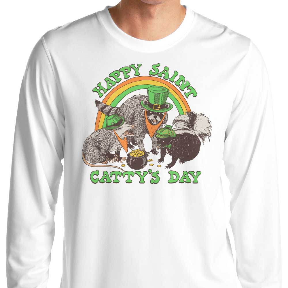 Happy Saint Catty's Day - Comfortable Long Sleeve Crewneck T-Shirt