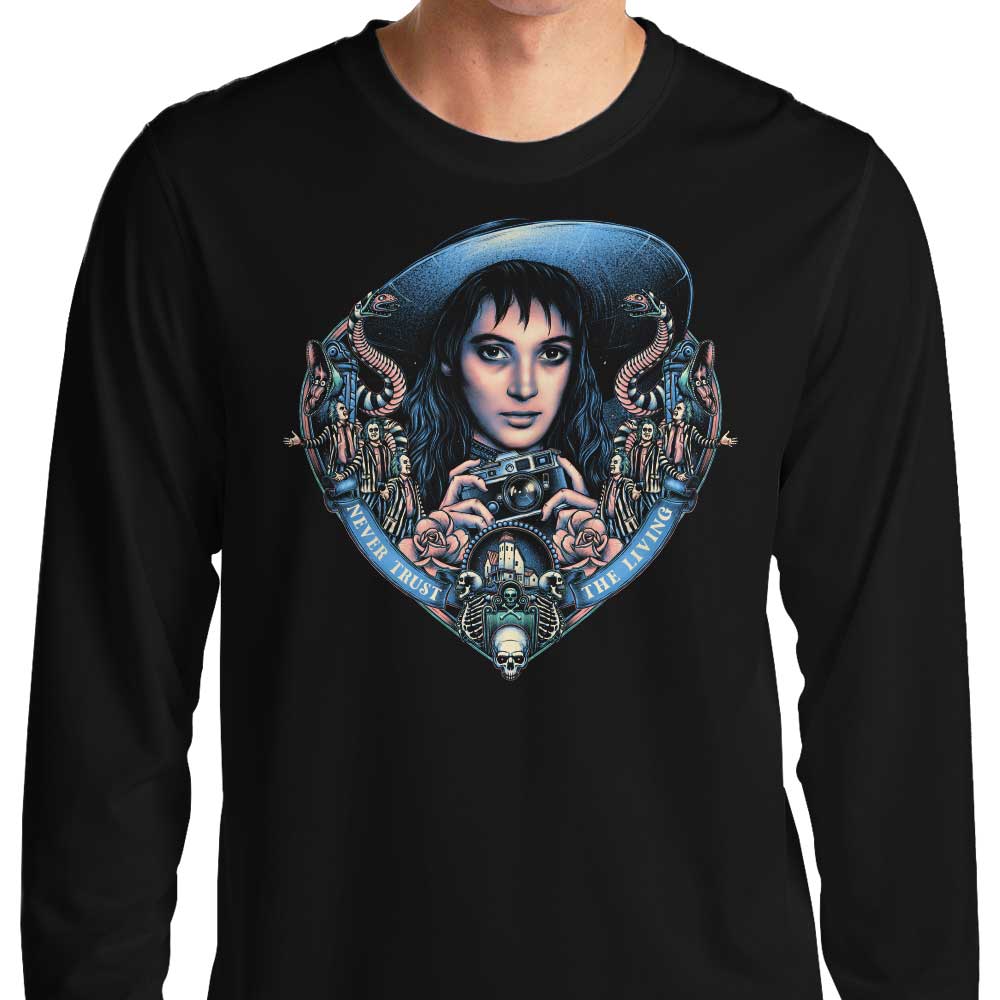 The Ghost Bride Long Sleeve Crewneck T-Shirt by Glitchygorilla