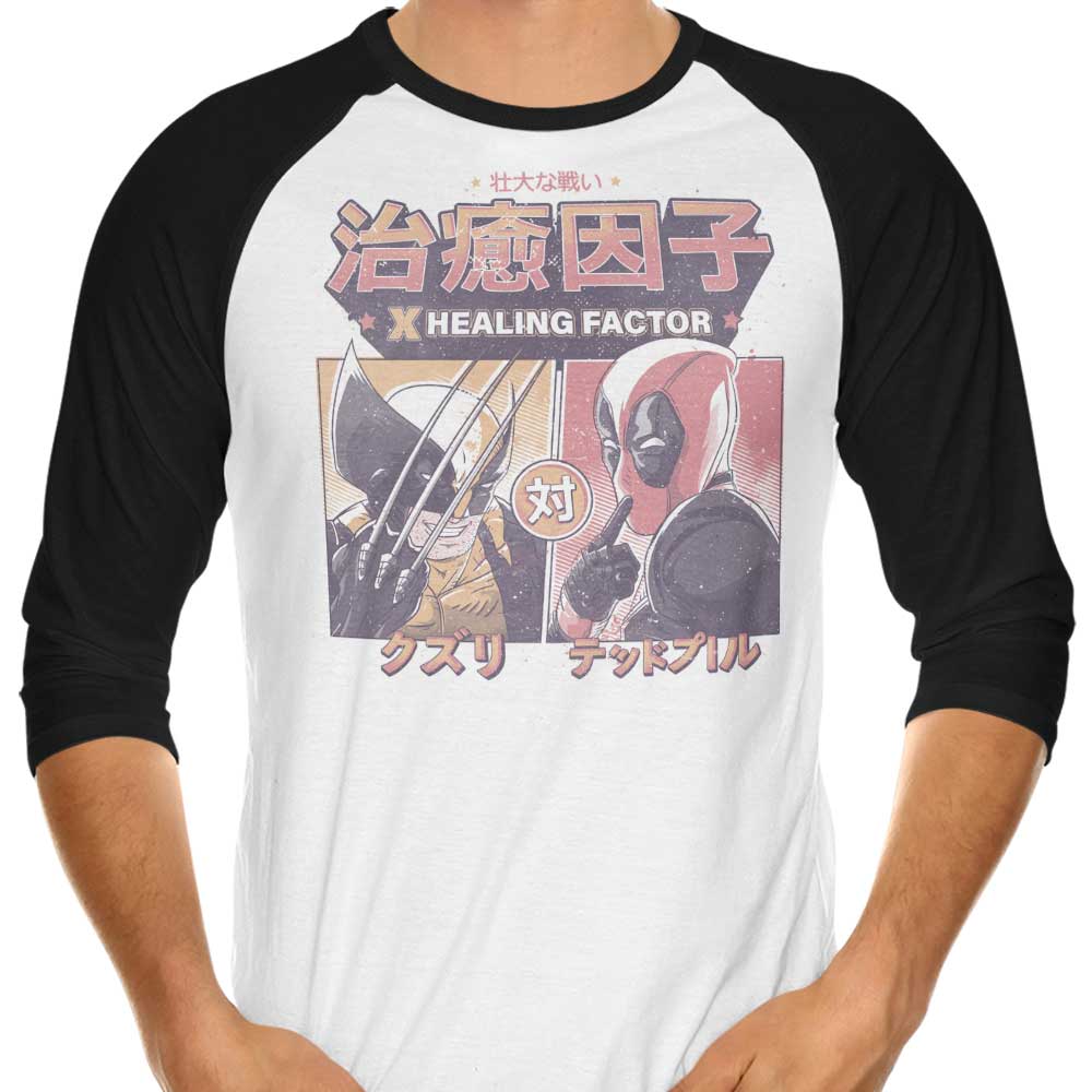 Healing Factor 3/4 Sleeve Comfortable Raglan T-Shirt