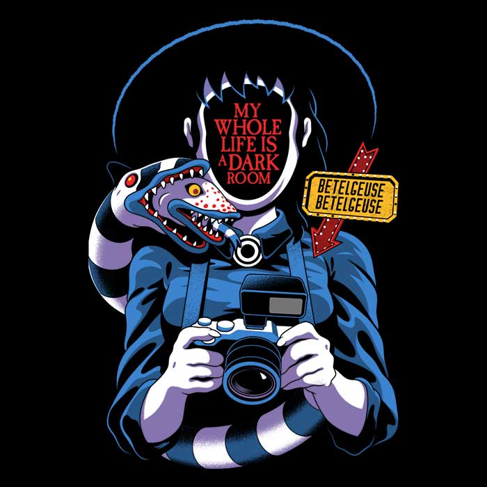 3/4 Sleeve Raglan T-Shirt: 'Life in a Dark Room' Design