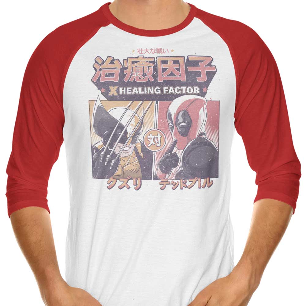 Healing Factor 3/4 Sleeve Comfortable Raglan T-Shirt