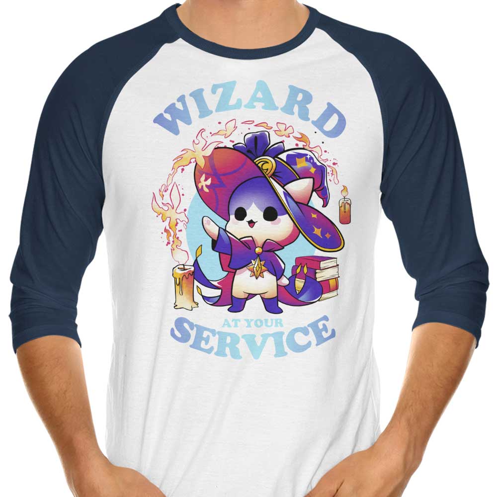 Snouleaf's Enchanting Wizard-themed 3/4 Sleeve Raglan T-Shirt for Magical Moments