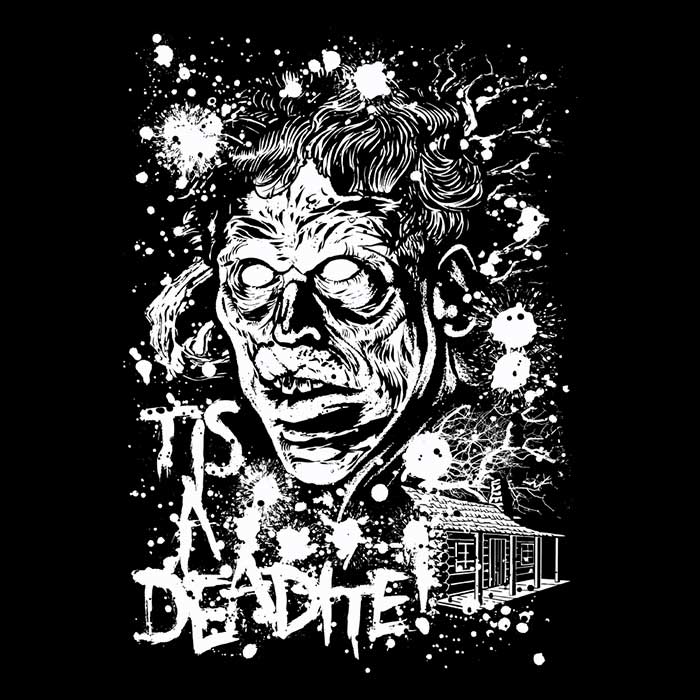 Tis a Deadite Branded Long Sleeve Crewneck T - Shirt for All Sizes