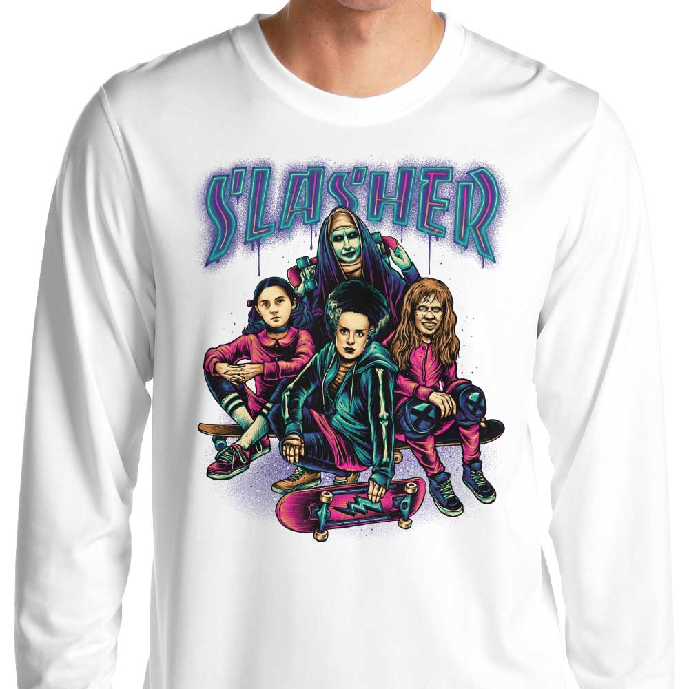 Glitchygorilla Slasher Girls Long Sleeve Comfortable T-Shirt
