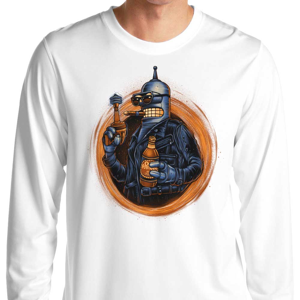 Glitchygorilla's Benderminator Long Sleeve Crewneck T - Shirt