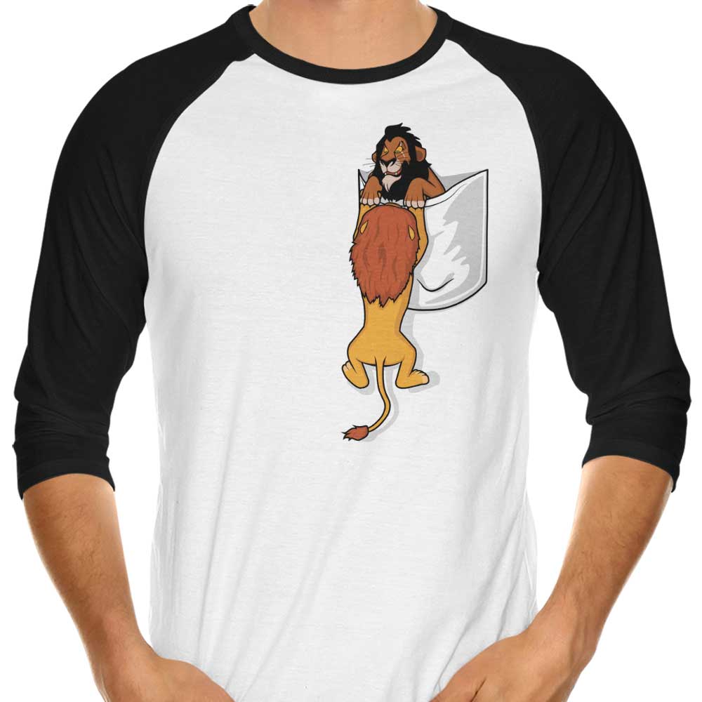 Raffiti Pocket King 3/4 Sleeve Raglan Casual T-Shirt for Everyday Wear