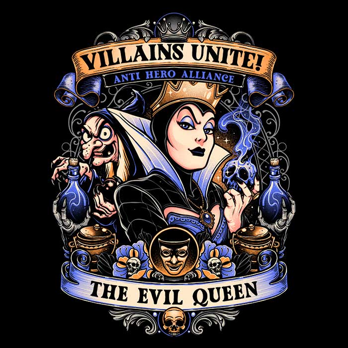 Evil Queen 3/4 Sleeve Raglan Style Women's T-Shirt