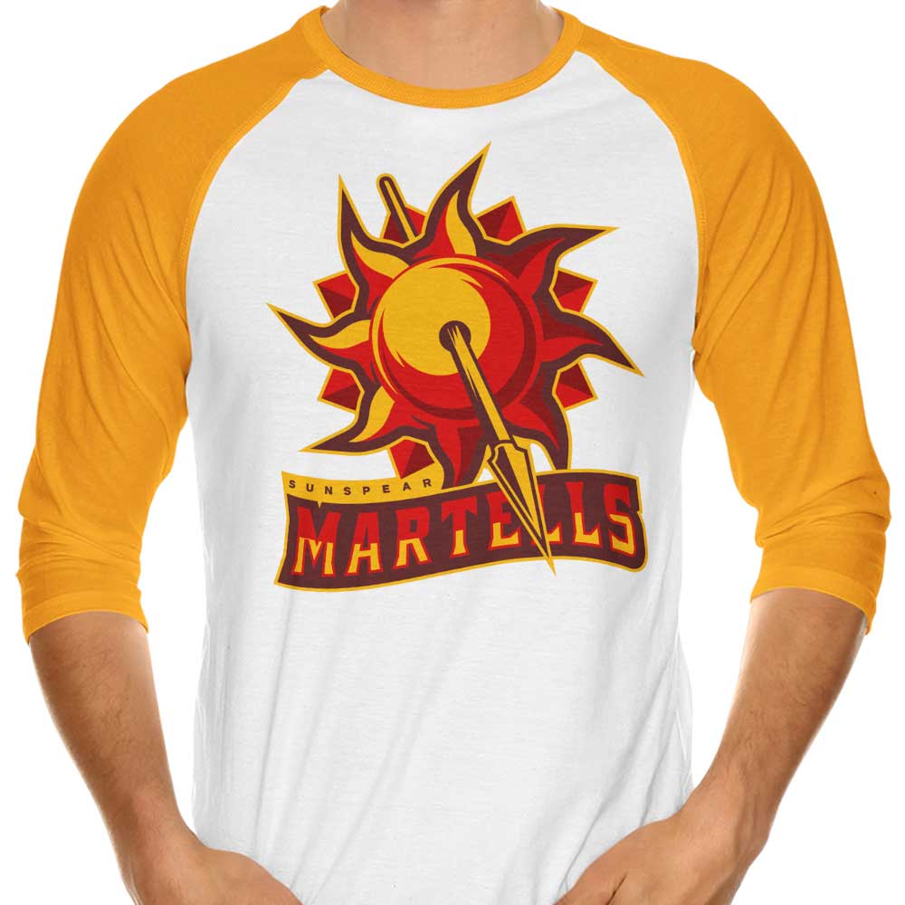 Stylish 3/4 Sleeve Raglan Go Sunspears T-Shirt
