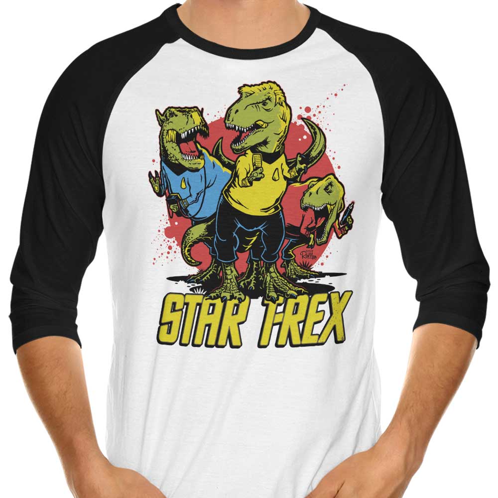 Star T-Rex Three - Quarter Sleeve Raglan Style Men's T - Shirt