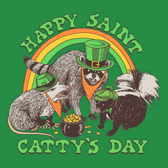 Happy Saint Catty's Day - Comfortable Long Sleeve Crewneck T-Shirt