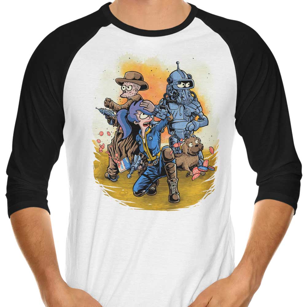 Futuristic 3/4 Sleeve Raglan T-Shirt by BetMac