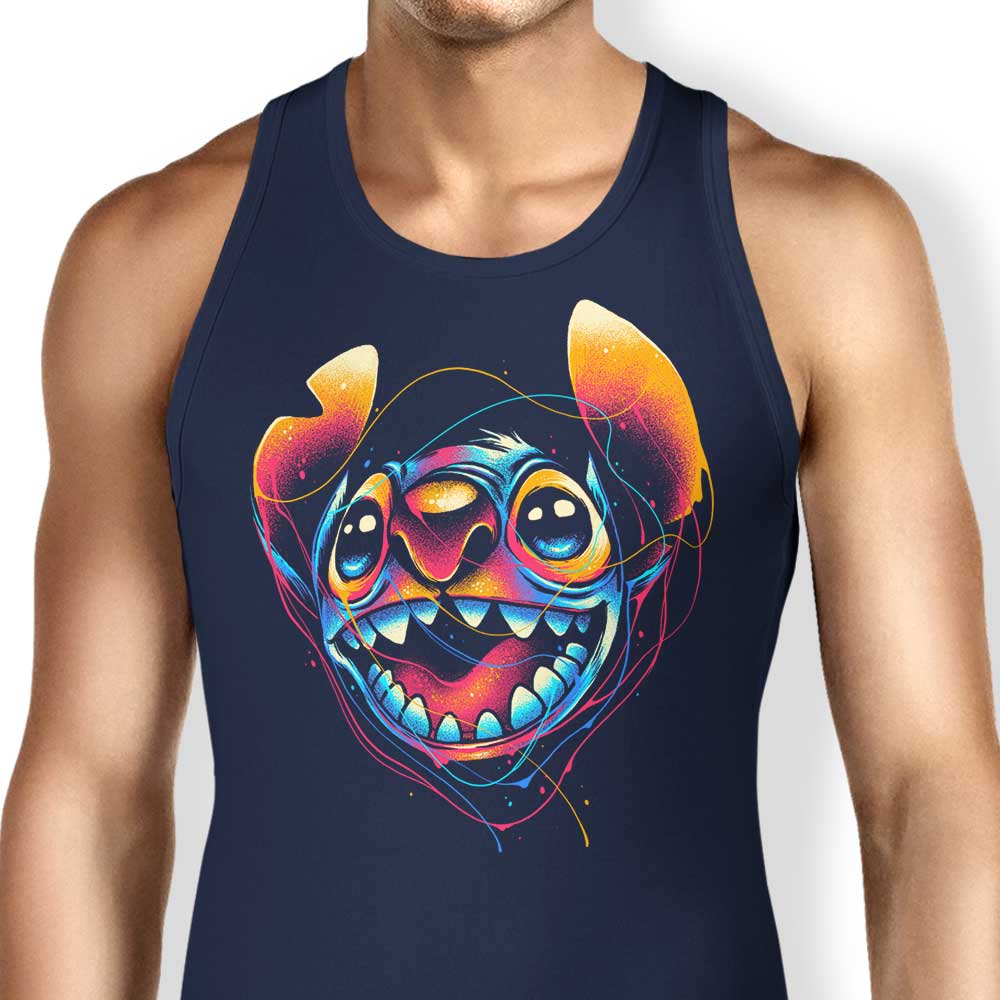Colorful Glitchygorilla Men's and Women's Unisex Comfortable Tank Top