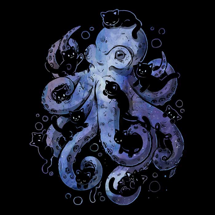 Octopurr 3/4 Sleeve Stylish Raglan T-Shirt for Fashion Lovers