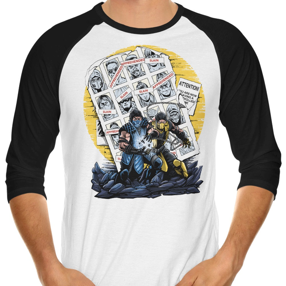 Days of the Mortal Past Three - Quarter Sleeve Raglan Style T - Shirt
