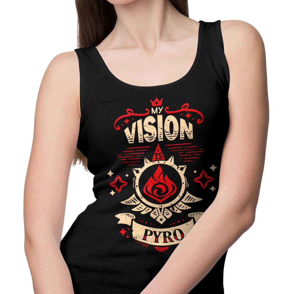 Typhoonic Art's 'My Vision is Pyro' Stylish Tank Top for Men and Women