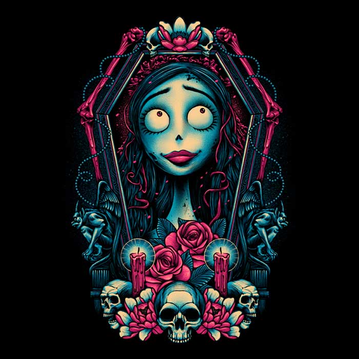 Glitchygorilla's Long Sleeve Framed Bride T - Shirt