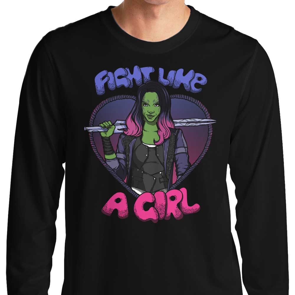 Long Sleeve Guardian-Inspired Fighting T-Shirt for a Fearless Look