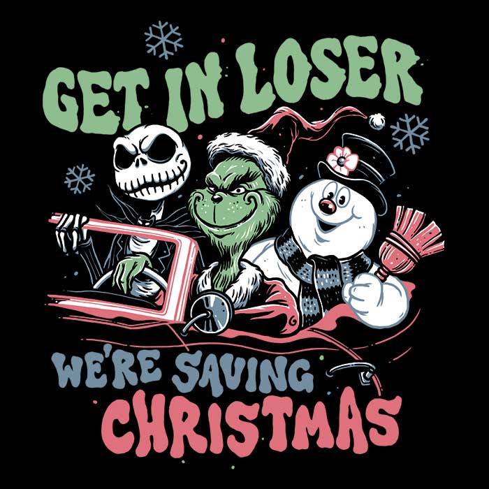 Momma Gorilla's Christmas-themed 3/4 Sleeve Raglan T-Shirt