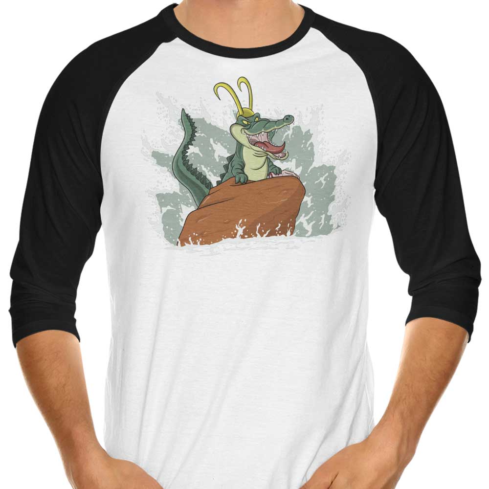 MarianoSan's The Little Alligator 3/4 Sleeve Raglan Casual T-Shirt