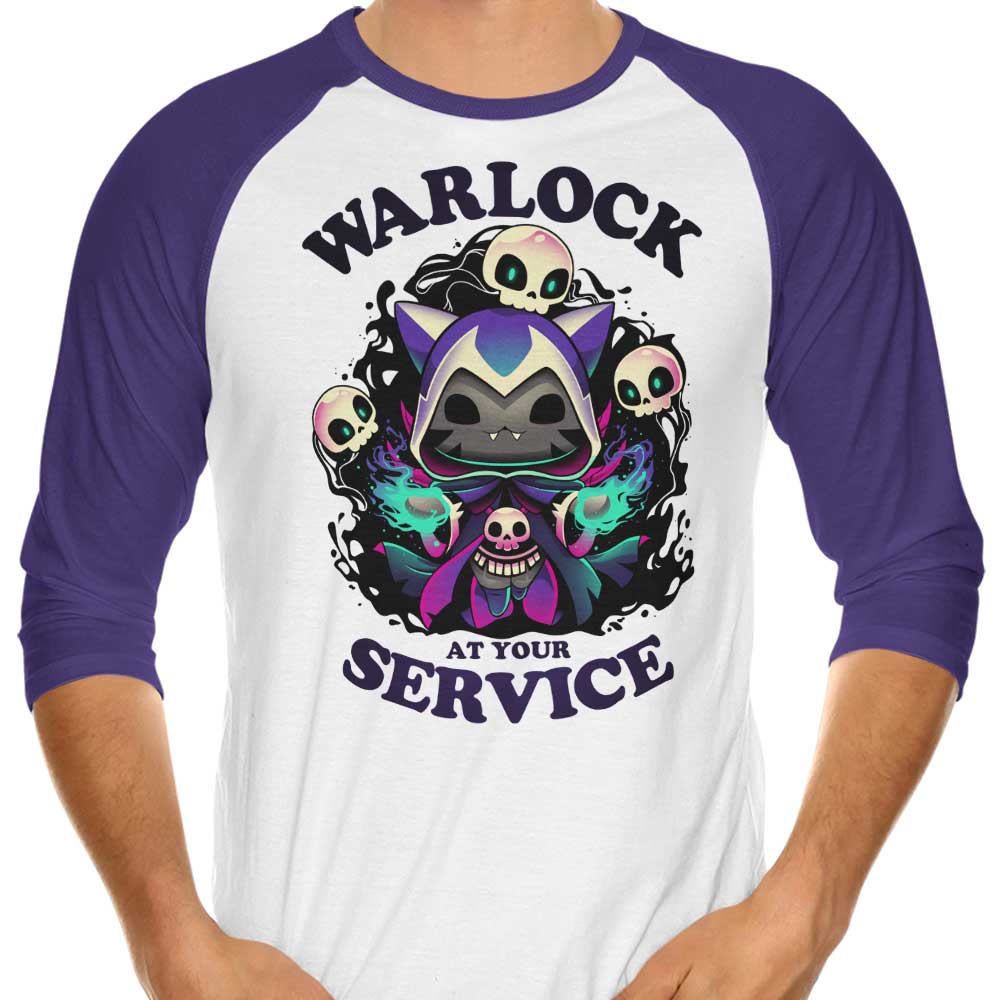 3/4 Sleeve Raglan T-Shirt - Enchanted Warlock at Your Service