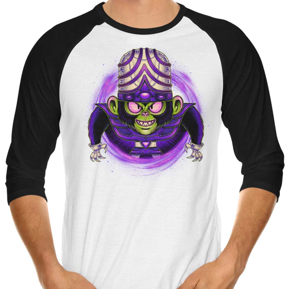 Glitchygorilla's Stylish 3/4 Sleeve Raglan One Bad Monkey T-Shirt