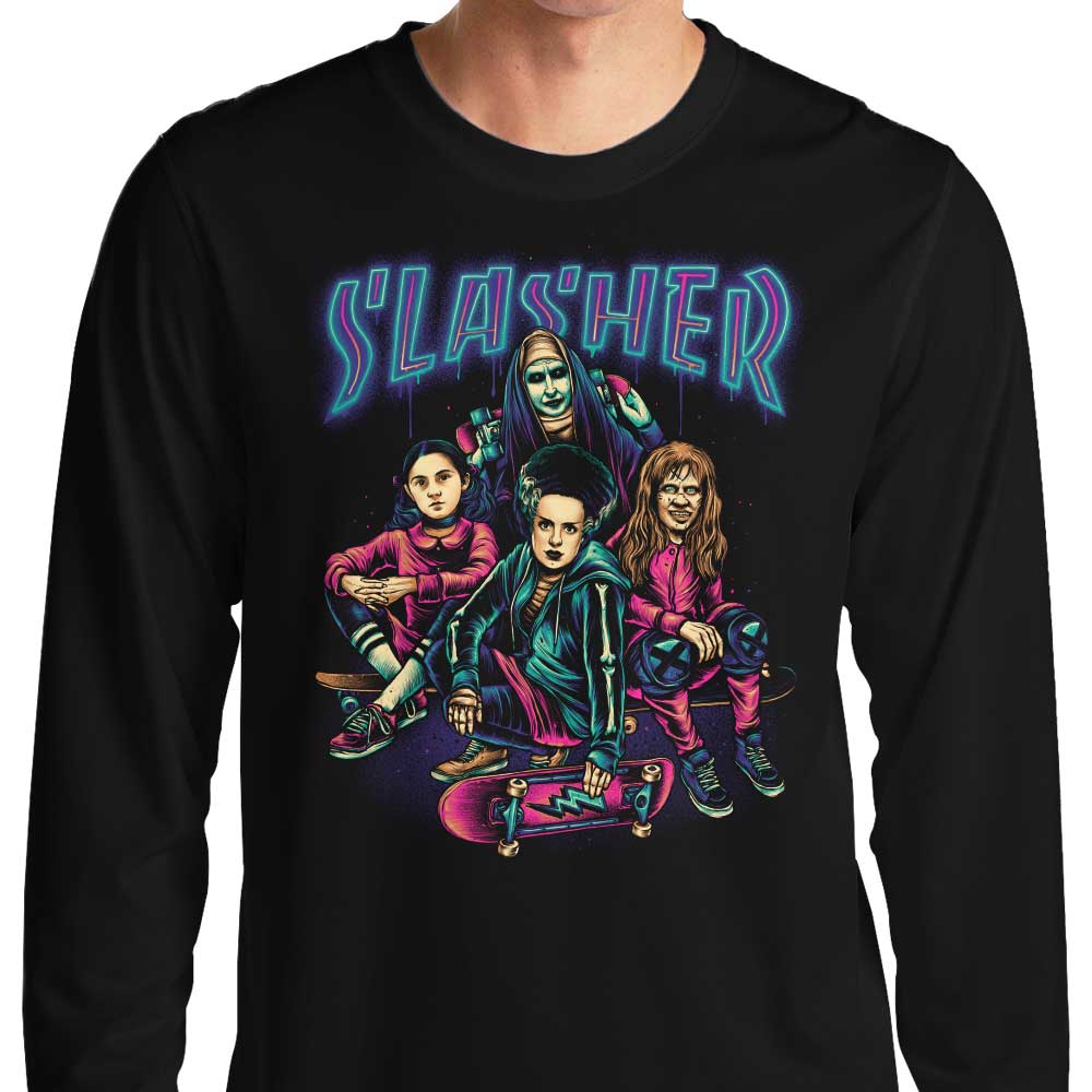 Glitchygorilla Slasher Girls Long Sleeve Comfortable T-Shirt