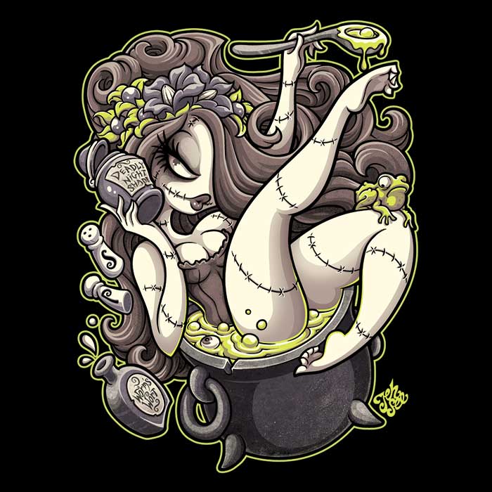 Deadly Nightshade Style Three - Quarter Sleeve Raglan Men's or Women's T - Shirt