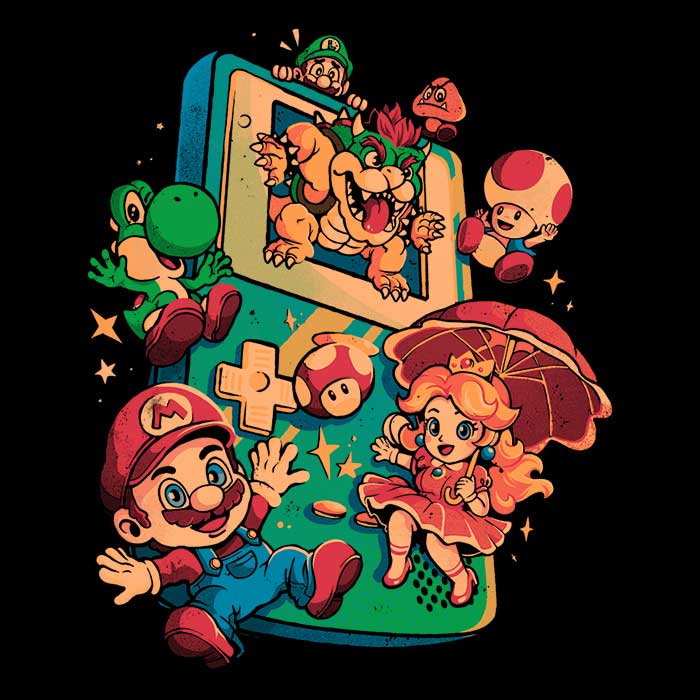 Plumber Game Themed 3/4 Sleeve Raglan Style T-Shirt for Casual Wear